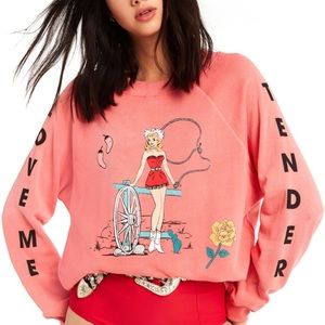 Wildfox Love Me Tender Cowgirl Graphic Jumper